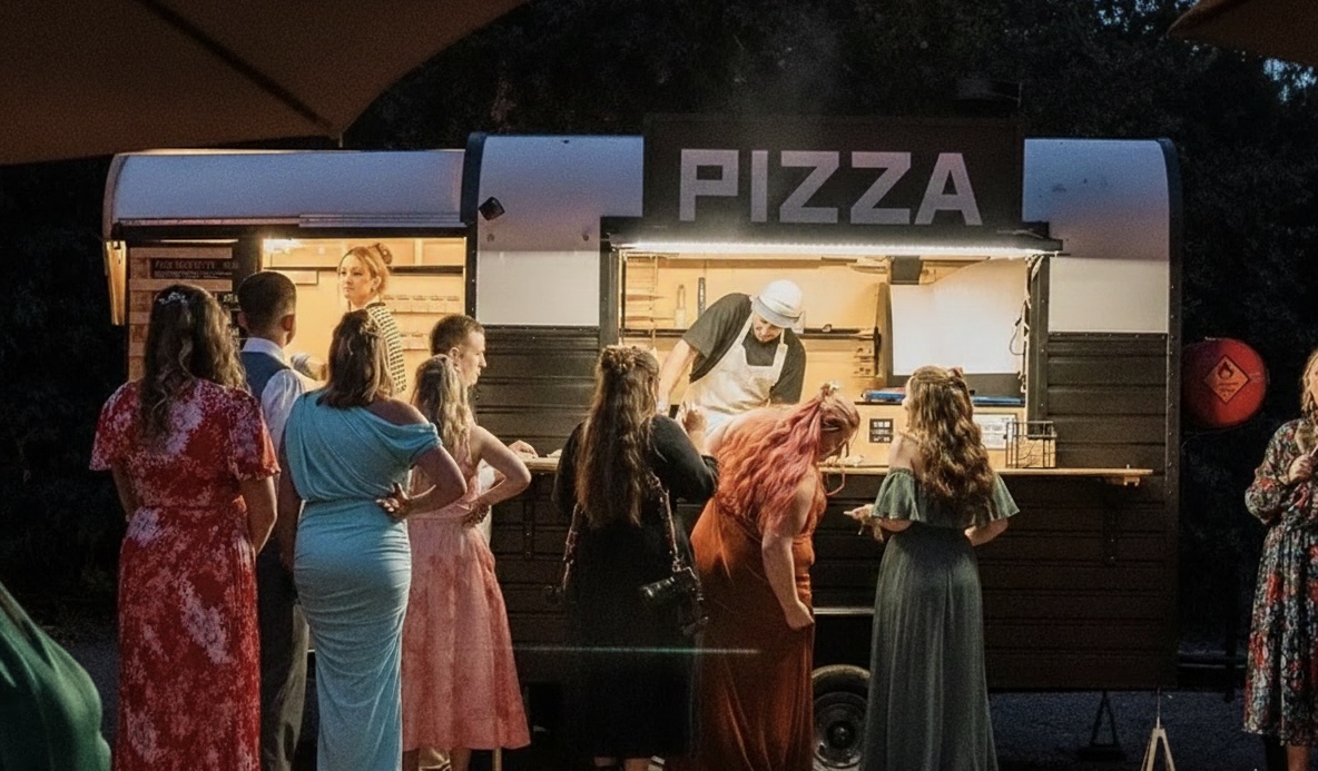 Pizza auf einem Event